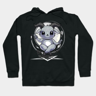 Kawaii Baphomet Black &White Hoodie